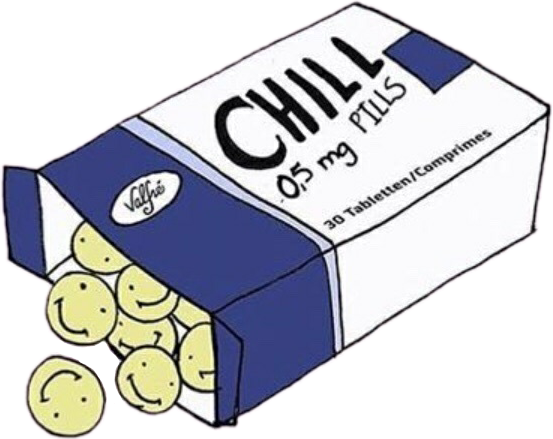 Chill Pill Pills Draw Drawing Tumblr Asthetic Sad Sad - Pills Drawing (553x439), Png Download