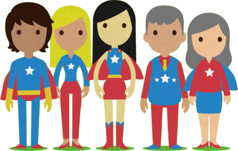 Superheros - Cartoon (800x508), Png Download