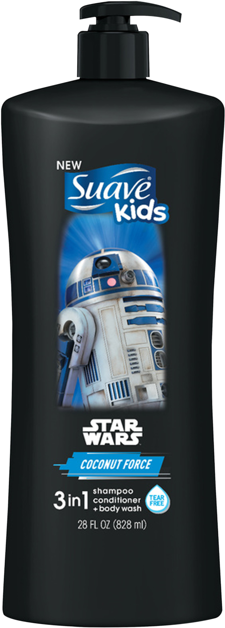 Disney Star Wars R2d2 3 In 1 Shampoo - Suave Star Wars Galactic Fresh Body Wash + Shampoo (1500x1500), Png Download