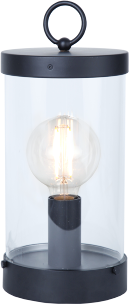 Led Lamp E27 St64 Soft Glow Dimmable - Fux Lykta Svart - Star Trading (600x600), Png Download