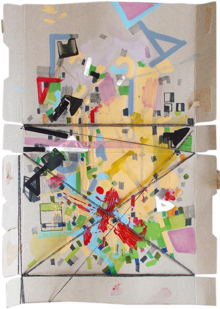 Acrylic On Cardboard Circa - Craft (804x1131), Png Download