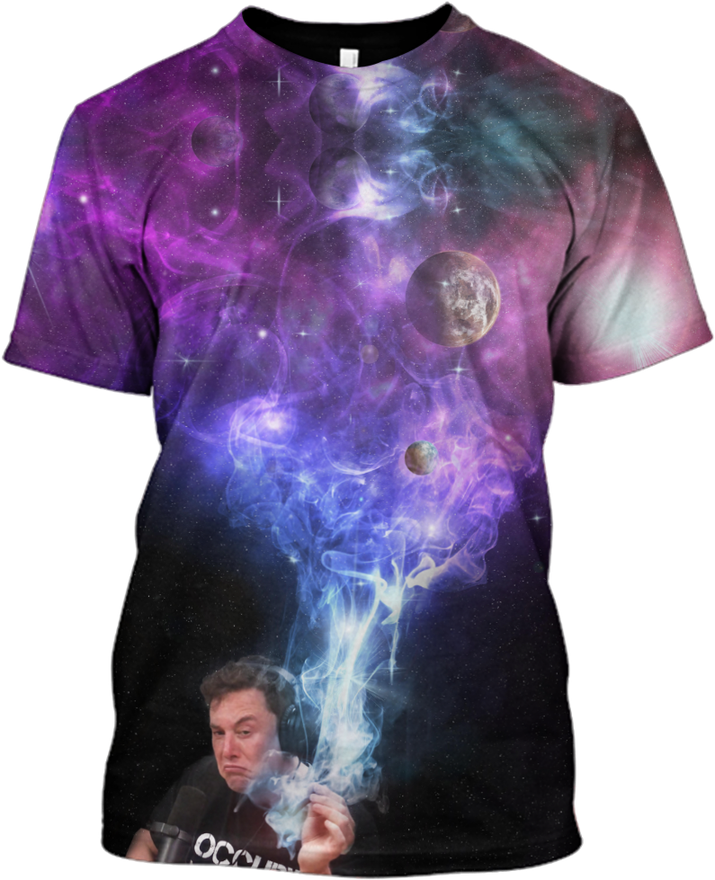 3d Elon Musk Tshirt - Elon Musk Smokes T Shirt (800x799), Png Download