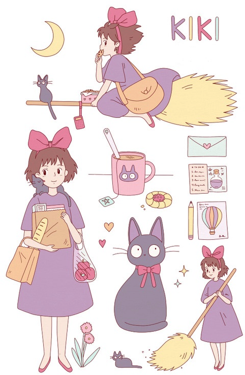 Kiki's Delivery Service - Kiki's Delivery Service Character Design (500x750), Png Download