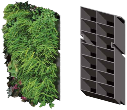 Our Modular Kits Shown Both Fully Grown, And Empty - Modular Living Walls (600x400), Png Download