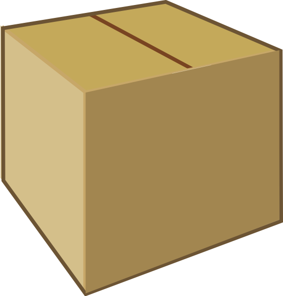 Download Cardboard Closed Box Clip Art At Clker Caixa De Papelao Desenho Full Size Png Image Pngkit