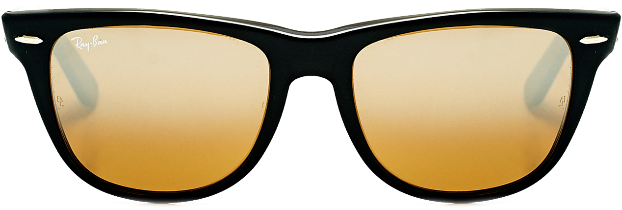 Ray Ban Wayfarer Icon In Gold Heritage - Ray-ban (1500x771), Png Download
