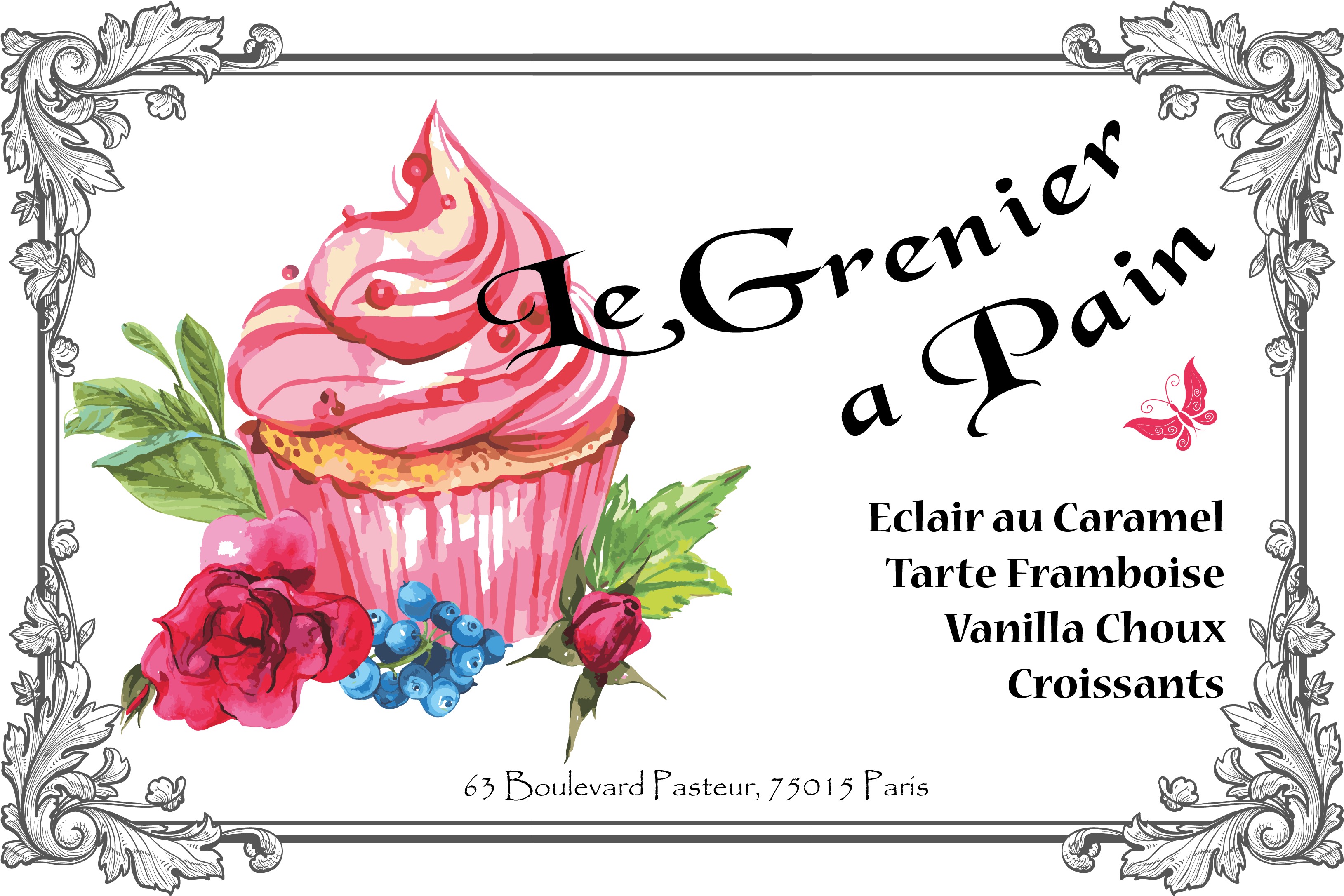 My Design / Patisserie - คั พ เค้ก Water Colour (3258x2201), Png Download