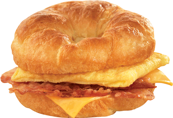 Bacon, Egg, & Cheese Croissant - Bacon, Egg And Cheese Sandwich (560x560), Png Download