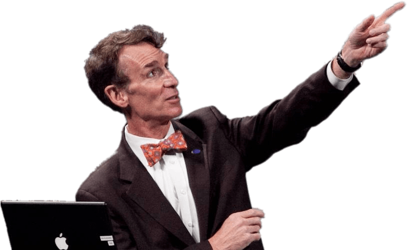 Bill Nye During Speech - Don T Believe Science (870x570), Png Download
