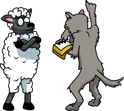 False Preachers - Sheep And Wolves Clipart (400x359), Png Download