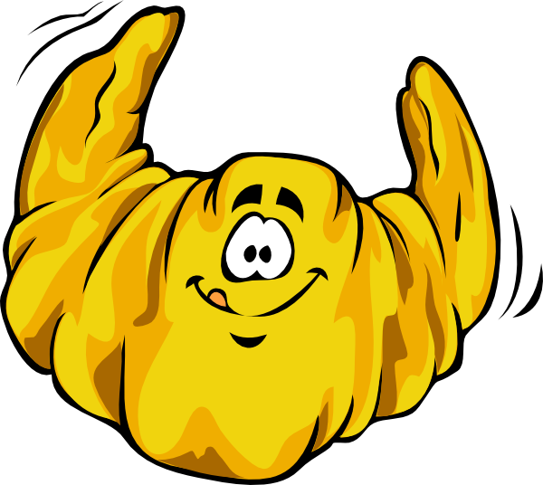 How To Set Use Cartoon Croissant Clipart (600x536), Png Download