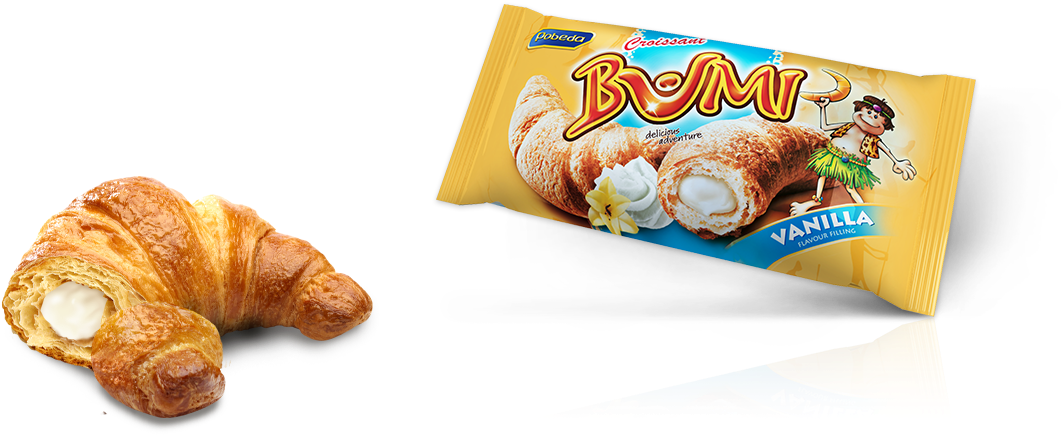 Bumi Croissant With Vanilla Cream - Vanilla Croissant (1155x530), Png Download