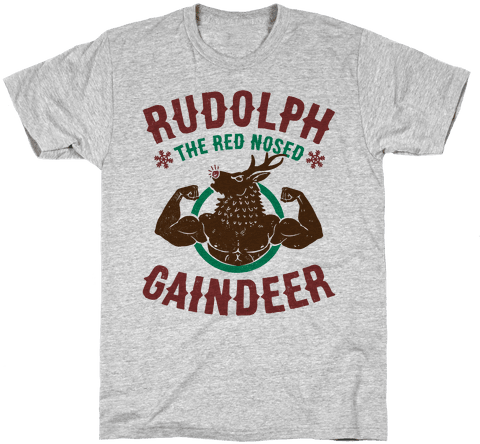 Rudolph The Red Nosed Gaindeer Mens T-shirt - Burrito T Shirt (484x484), Png Download