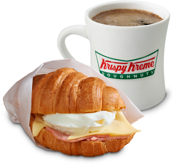 Breakfast Croissant Set - Krispy Kreme Cherry Pie, Glazed - 4 Oz (550x550), Png Download