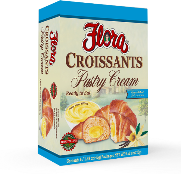 Pastry Cream Croissants - Flora Foods (600x600), Png Download