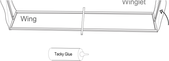 Winglet Tissue - Rubber Bandairplane (604x270), Png Download