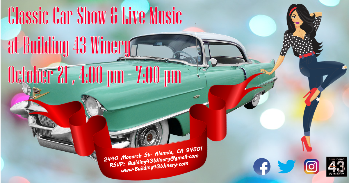 Building 43 Winery Private Events Classic Car Show - Car (1200x630), Png Download