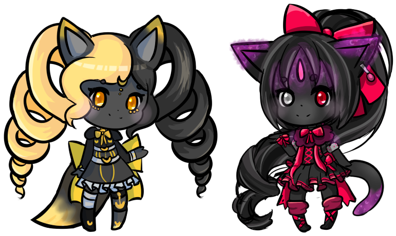 Colored Chibi - Cartoon (800x500), Png Download