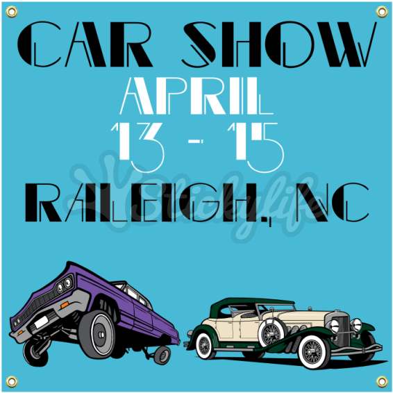 Car Show Vinyl Banner - Vinyl Banners (940x587), Png Download