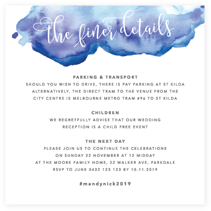 Watercolour Information Card - Watercolor Painting (434x434), Png Download