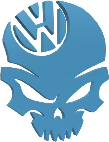 Volkswagen Skull Logo - Volkswagen Skull (1432x837), Png Download
