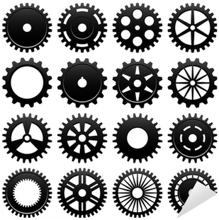 Wood Flourishes 3/pkg-cogs (400x400), Png Download