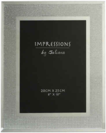 Black & Silver Edged Design 8 X 10 - Fs75580 - (500x500), Png Download