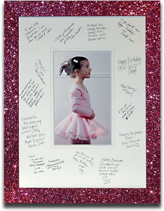 Pink Glitter Frame - Framer's Workshop (340x442), Png Download
