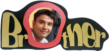 Glitter Insert Frame "brother" - Picture Frame (480x480), Png Download