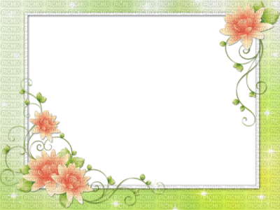 ♥glitter Frame♥ - Border Flower Design Png (400x300), Png Download