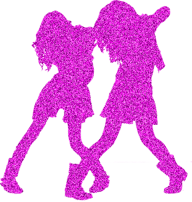 Silueta Png De Bella Y Zendaya - Illustration (379x400), Png Download