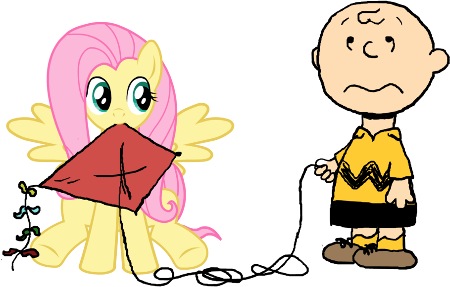 Klystron2010, Charlie Brown, Crossover, Fluttershy, - Maglia Charlie Brown (1280x720), Png Download