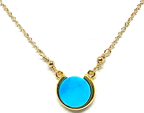 Stone Circle Necklace - Pendant (694x975), Png Download