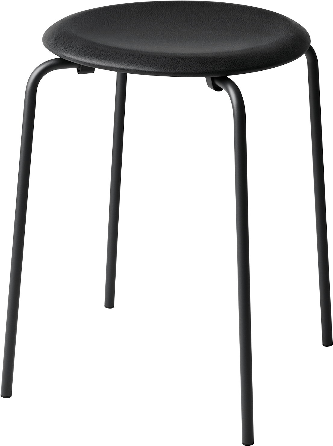 Dot Stool In Black Cowboy Leather And Black Powder - Chair (1600x1840), Png Download