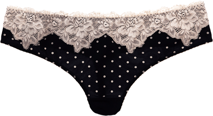 Spot Black & Nude 3 Piece Set Seta04 2055black/nude - Thong (1000x926), Png Download