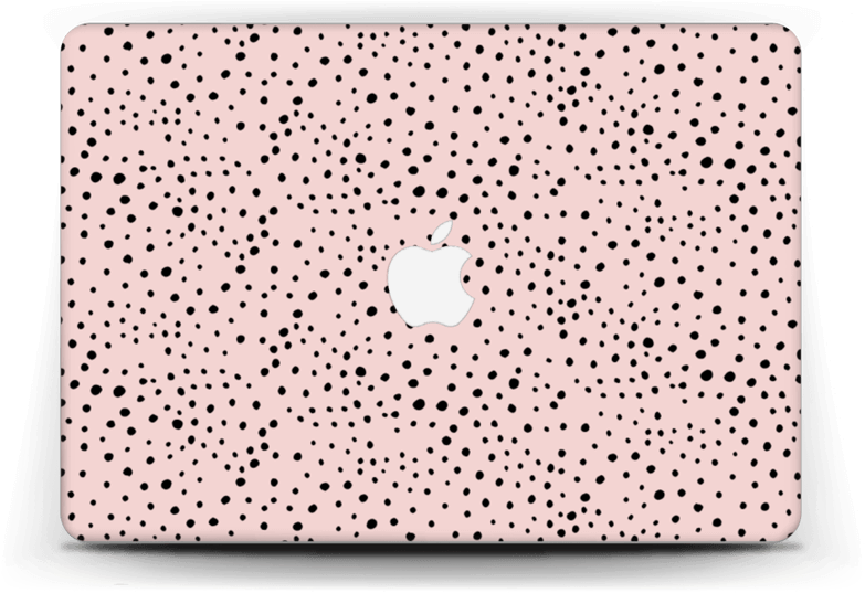 Black Dots On Pink - Laptop (800x562), Png Download
