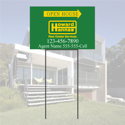 Directional Sign With Color Photo, Heavy Step-stake - Howard Hanna (438x438), Png Download