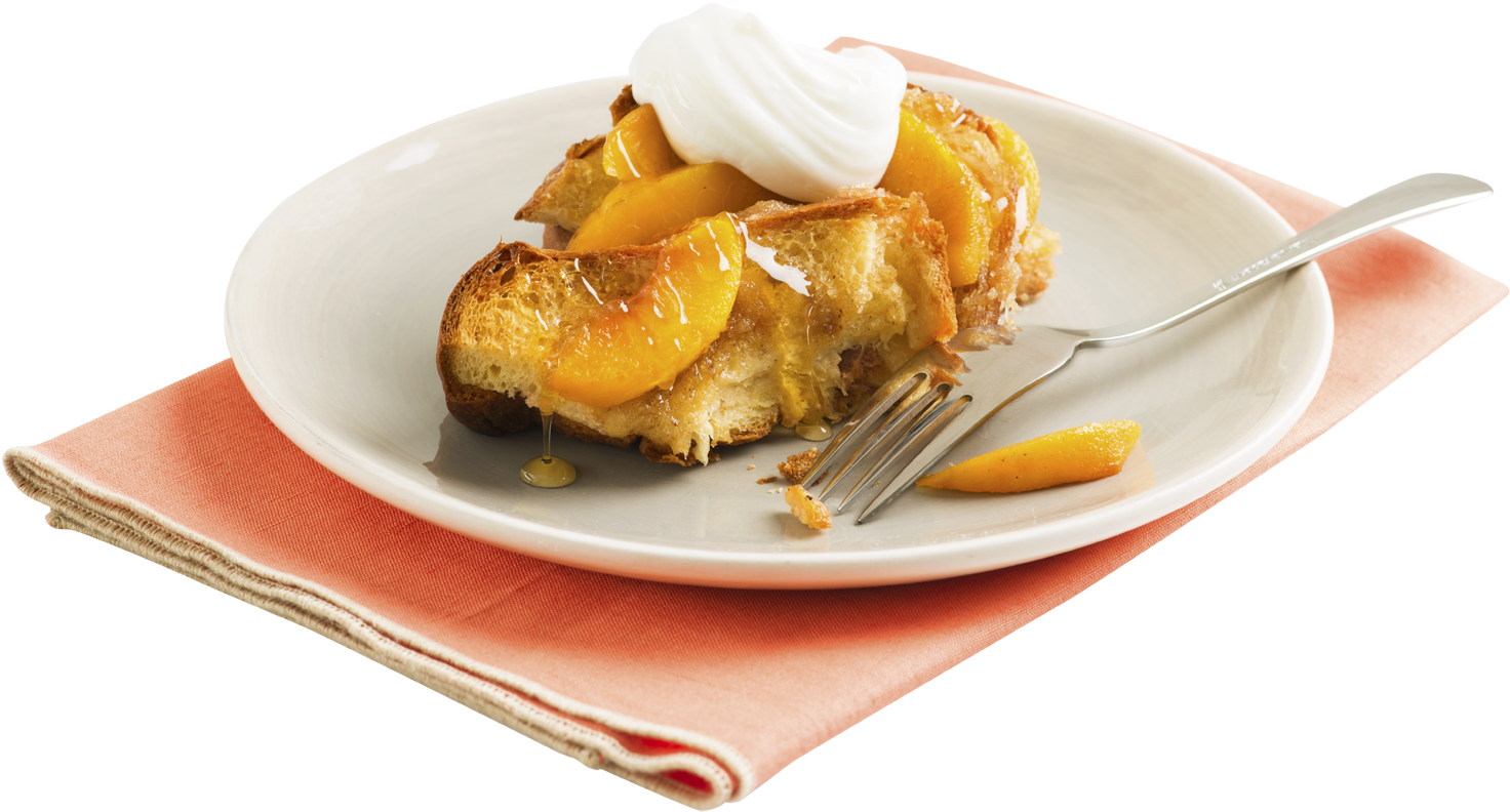 Peach French Toast Breakfast Bake - Dulce De Leche (1800x1201), Png Download
