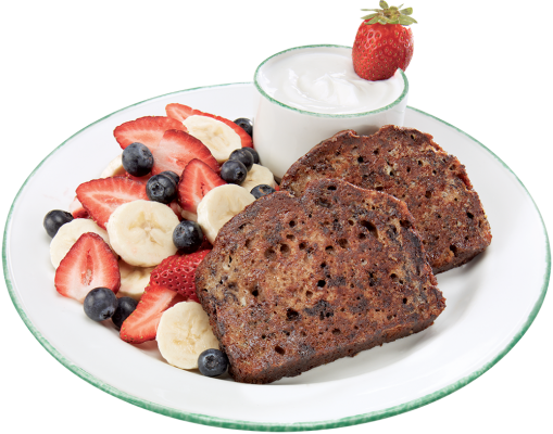 Banana And Chocolate French Toast - Strawberry (509x400), Png Download