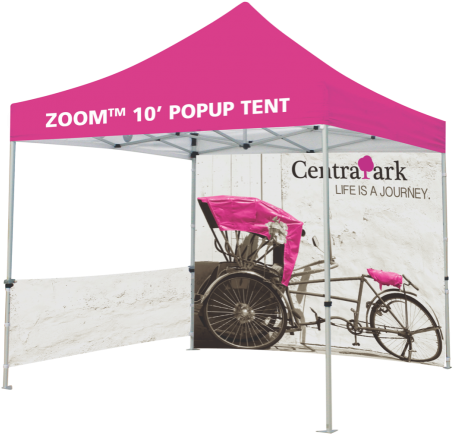 Custom Printed Zoom 10 Popup Tent - Custom Thunder Double-sided Outdoor Banner Scrim Vinyl (500x500), Png Download