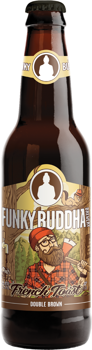 French Toast Double Brown Ale By Funky Buddha Brewery - Funky Buddha Sticky Treats (319x1200), Png Download