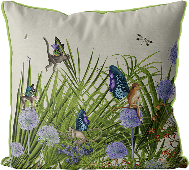 /img/sku200218 - Fabfunky Home Decor Monkey Canopy Decorative Cushion (800x800), Png Download