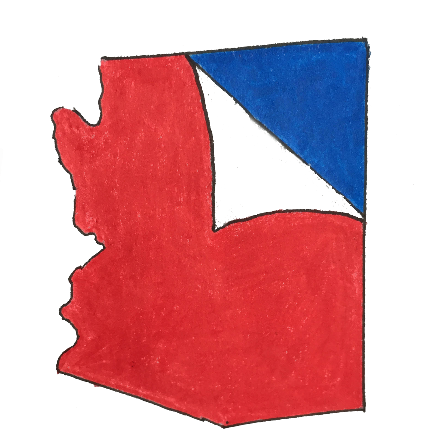 Red Arizona Could Swing Blue In Federal Election - Creative Arts (1406x1474), Png Download