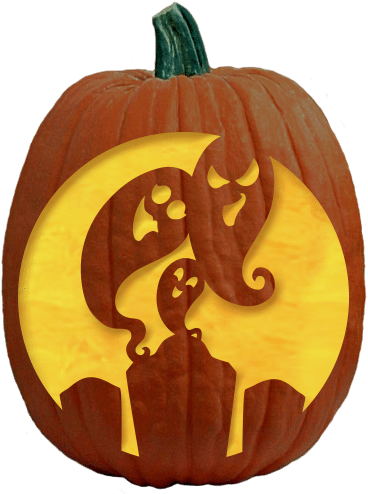Falling Stars Pumpkin Carving Pattern - Pumpkin (1200x630), Png Download