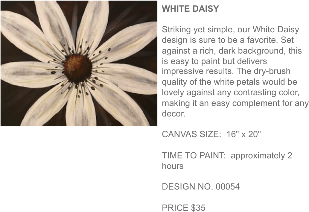 White Daisy Popup Paint Studio - Canvas (1051x713), Png Download
