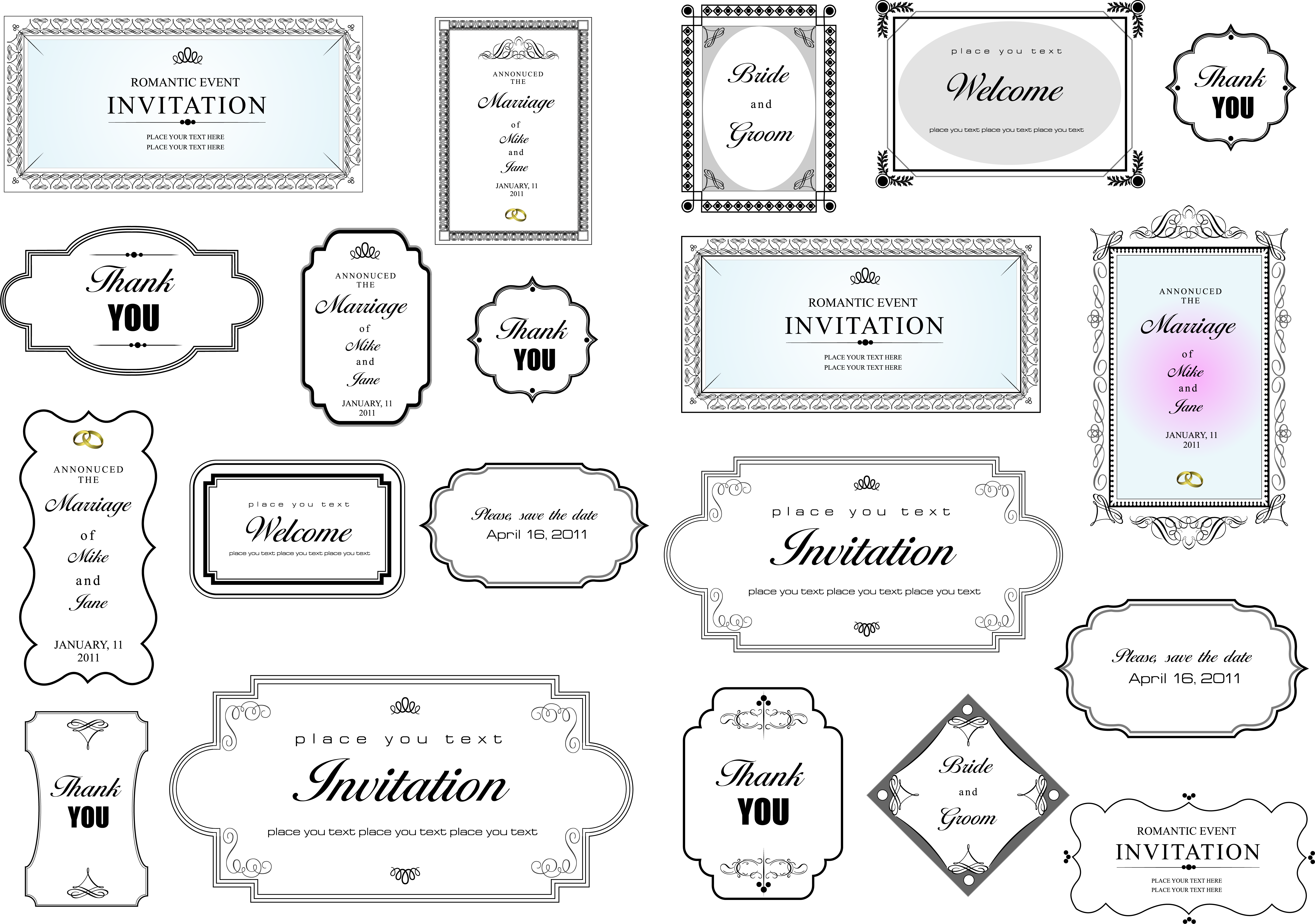Banner Freeuse Download Invitation Title Border Transprent - Portable Network Graphics (6616x4649), Png Download