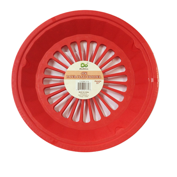 4pk Paper Plate Holders Red - Paper Plate Holder Png (600x600), Png Download