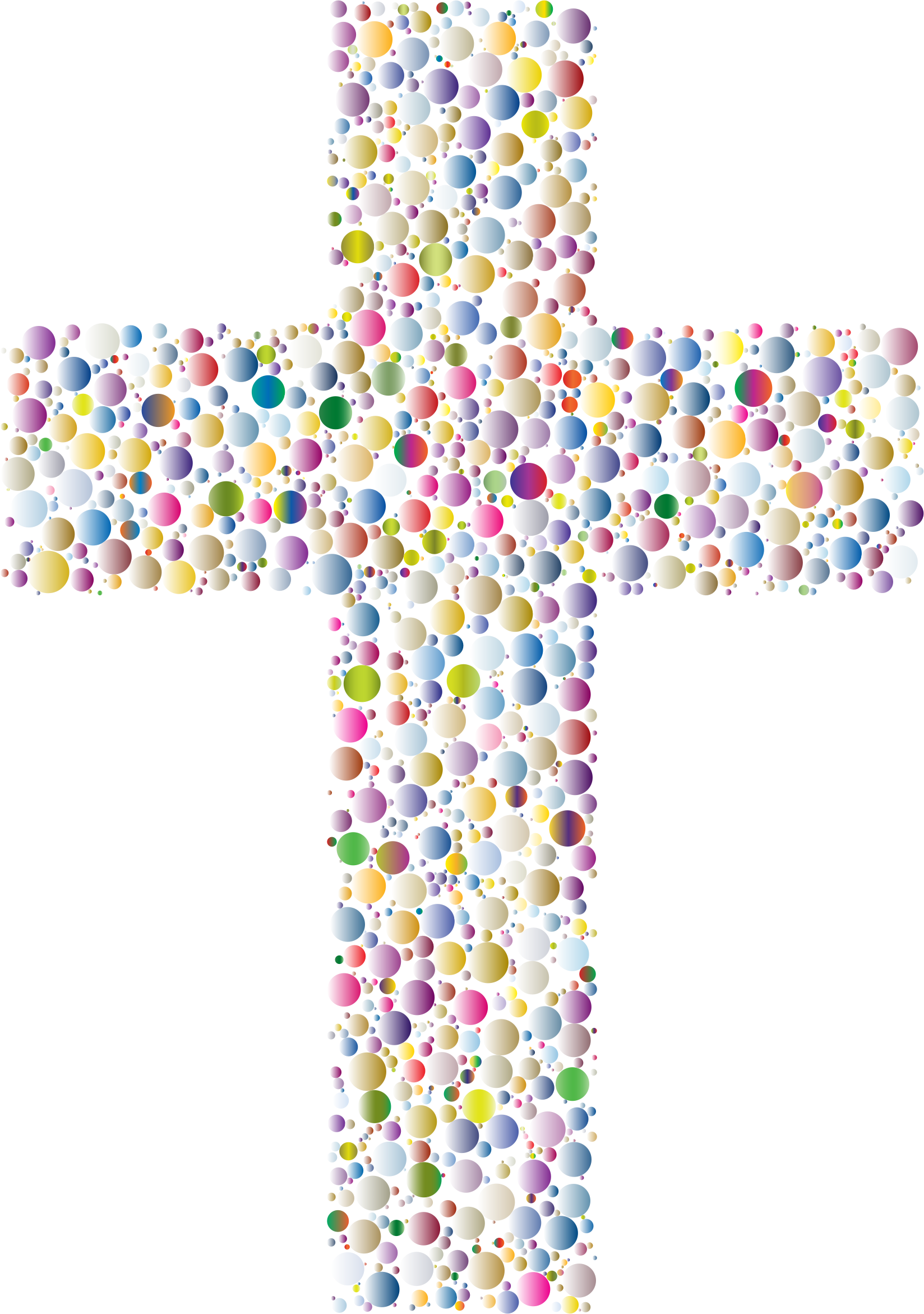 Colorful Cross Circles 5 Icons Png - Colorful Cross (1648x2342), Png Download