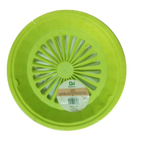 4pk Paper Plate Holders Green - Reusable Plastic Paper Plate Holders (600x600), Png Download