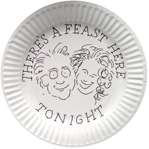 Thanksgiving Here - Home Value 10" Elegant Round Plastic Dinner Plates, (500x500), Png Download